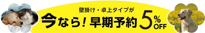 今なら!早期割引き中 2020年8月28日(金)18:00まで 5%OFF